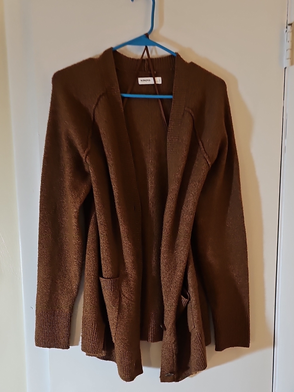 Sonoma Chocolate Brown Open-Front Cardigan